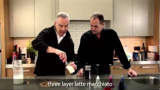 aerolatte  milk frother makes three layer caffè latte macchiato [upl. by Pierette]