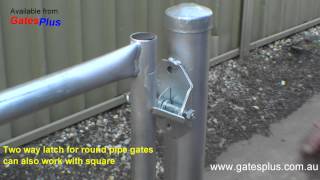 Gate Latch 2 way for round pipe and square [upl. by Ovid]