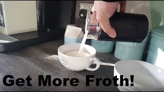 How to Get More Froth from Your Nespresso Coffee Aeroccino  Nespresso tips and help [upl. by Accever100]