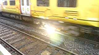 Merseyrail 507 009 making arcs at Birkdale station [upl. by Ciapas]